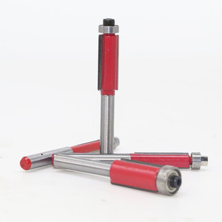 Mũi phay gỗ thẳng có bi mũi soi lấy nền đỏ cốt 6.35mm mstcb-do-tq