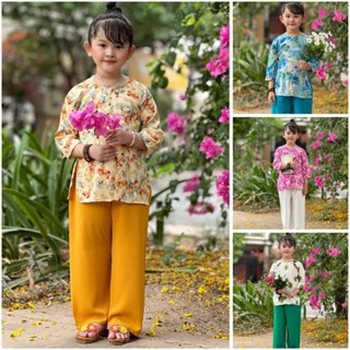 BỘ BÀ BA LỤA HOA CHO BÉ