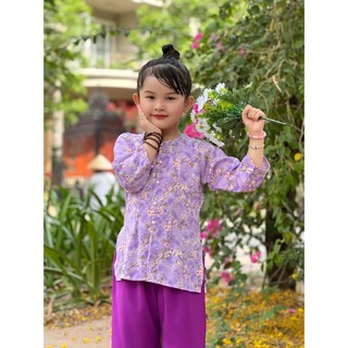 BỘ BÀ BA LỤA HOA CHO BÉ