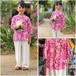 BỘ BÀ BA LỤA HOA CHO BÉ