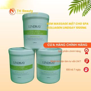  Kem massage mặt Collagen Lindsay 1000g: Dưỡng ẩm chống lão hóa & làm săn chắc da chuyên dụng spa 