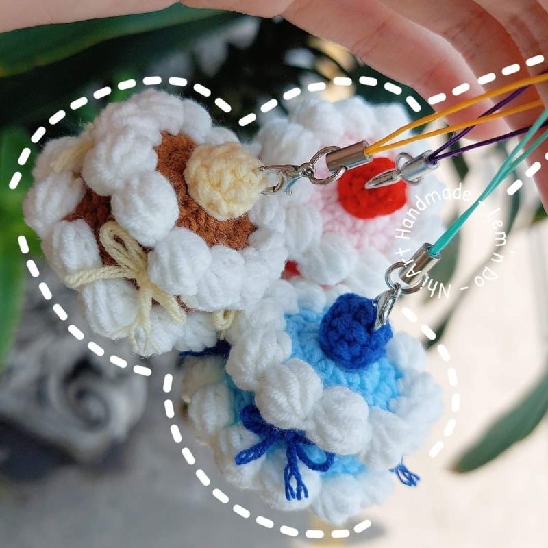 Móc khóa Bánh Kem Mini | Móc khóa len Bánh kem Sinh Nhật