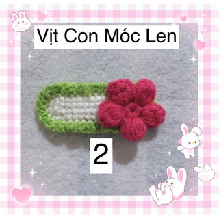 cặp tóc len handmade dễ thương cho bé