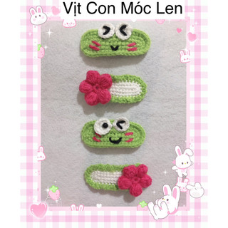 Cặp tóc len handmade dễ thương cho bé