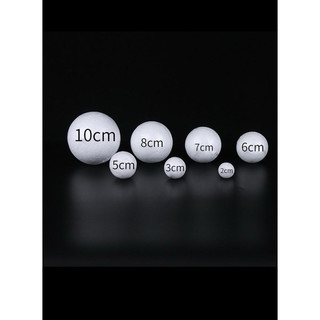 Quả cầu xốp kích thước đường kính 2cm,3cm,4cm,5cm, 6cm,7cm, 8cm, 9cm,10cm, 12cm lẻ 1 quả