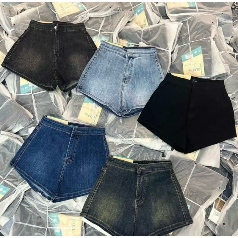 QUẦN SHORT JEAN ĐÙI LƯNG CAO CO GIÃN