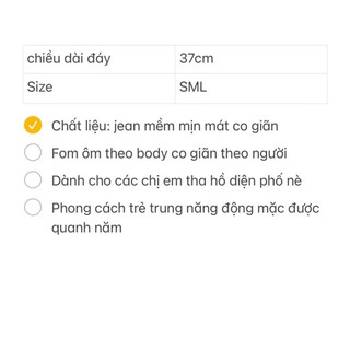 QUẦN SHORT JEAN ĐÙI LƯNG CAO CO GIÃN