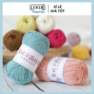 Len Baby yarn loại 1 mềm mịn nhẹ, an toàn cho da bé  - Mã màu 01 - 50 - Tiệm nhà Lam