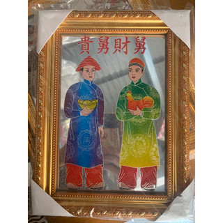 Tranh thờ cậu tài cậu quý 18x24cm và 23x30cm cao cấp