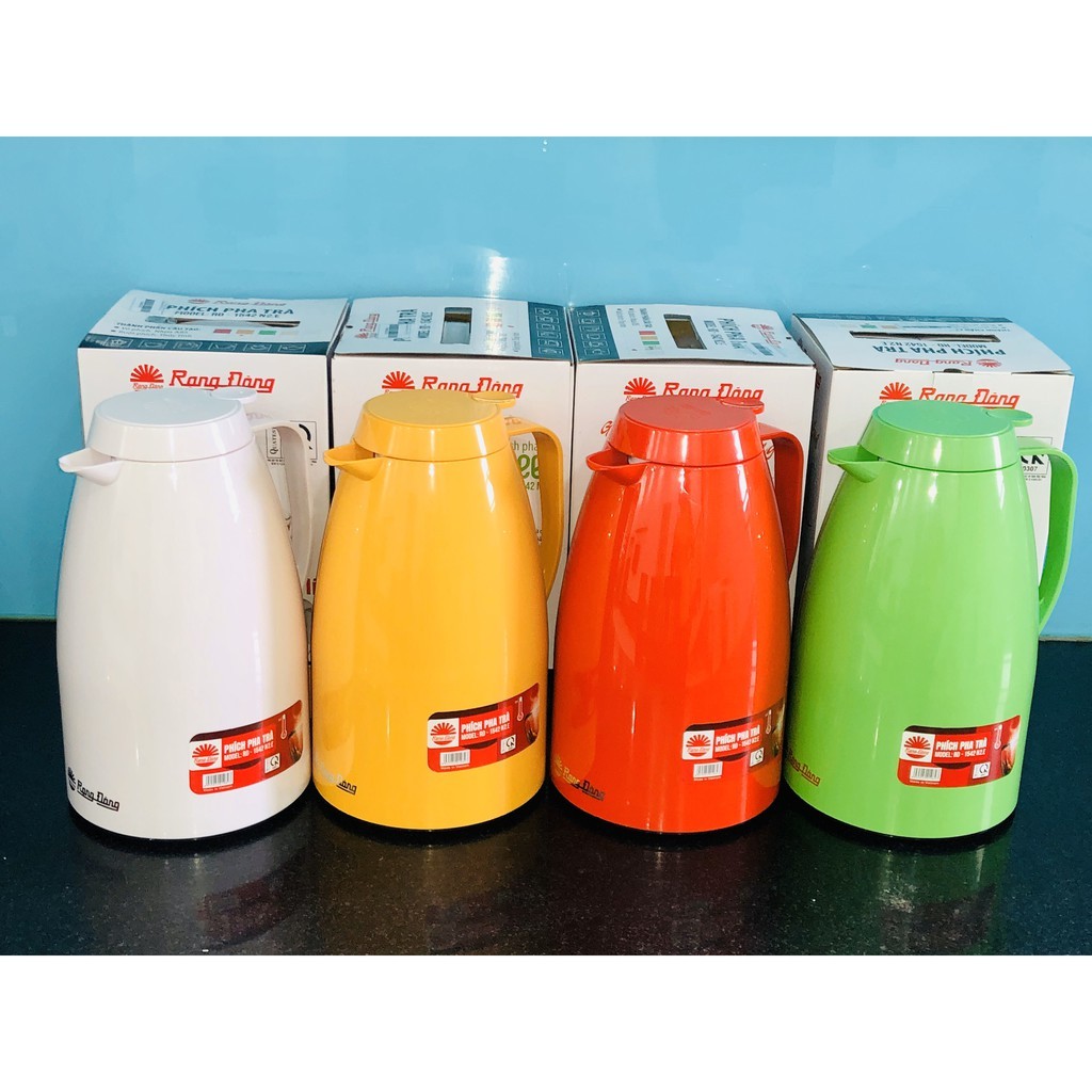 Phích nước Rạng Đông cao cấp 1,5 lít Có nút Ấn, Phích Pha Trà giữ nhiệt 1542N2