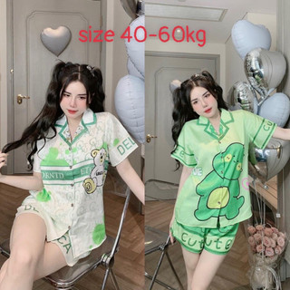 _ Đồ bộ lụa ngắn mặc nhà.
