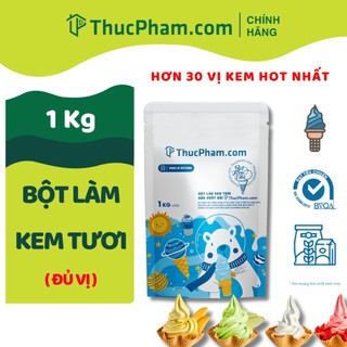 Bột Làm Kem Tươi THUCPHAM.COM Đủ Vị - Túi 1kg - Hương Vị Tự Nhiên, Không Gắt, Không Hắc