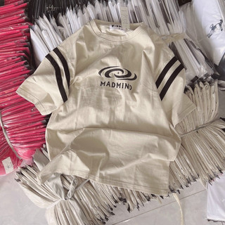 Áo Thun Althought phối 2 Sọc Tay Lỡ Dáng Rộng Chất Cotton Thời Trang Mùa Hè Cho Nữ-shopsituoiteen