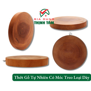 [THỊNH TÂM] Thớt Gỗ Tự Nhiên có móc treo loại Dày