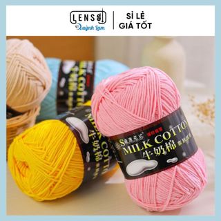 Len sợi milk cotton loại I 125gr - Màu 1 - màu 49