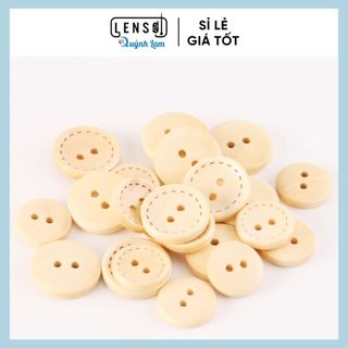 Nút gỗ áo quần, Nút trang trí nhiều size nhiều màu - Tiệm nhà Lam