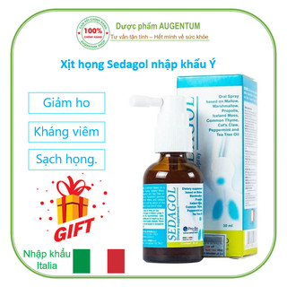 Xịt họng giảm ho, sạch họng SEDAGOL keo ong đen nhập khẩu Ý