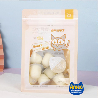 Pudding Thạch Sữa Dê Bổ Sung Canxi, snack mèo thơm sữa bổ dưỡng
