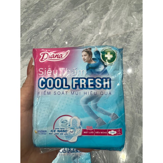 Băng vệ sinh Diana Sensi Cool Fresh siêu 8m/ 1 gói ( có cánh)