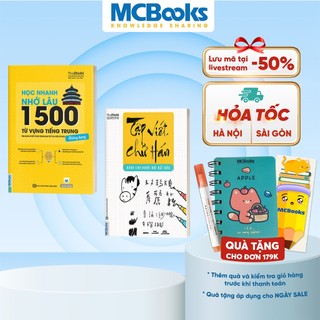 Sách - Combo Học Nhanh Nhớ Lâu 1500 Từ Vựng Tiếng Trung Thông Dụng và Tập Viết Chữ Hán - Kèm App Học Online