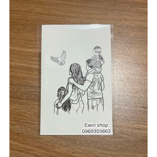 Hình xăm dán mẹ con - gia đình