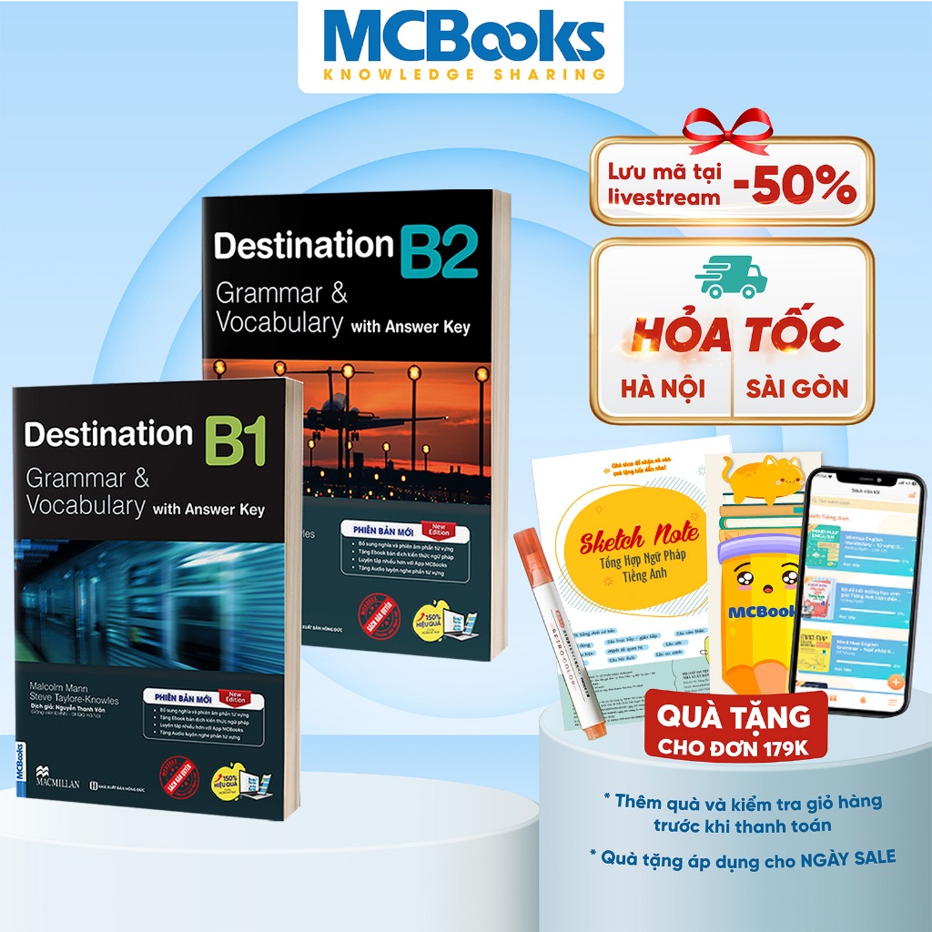 Sách - Destination B1 & B2 Grammar and Vocabulary Kèm Đáp Án Lẻ/Combo - Phiên bản mới 2023 MCBooks | BigBuy360 - bigbuy360.vn