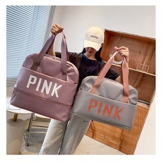 Túi Xách Hai Tầng Du Lịch Pink Size To Chất Liệu Chống Thấm Nước Gấp Gọn Đa Năng