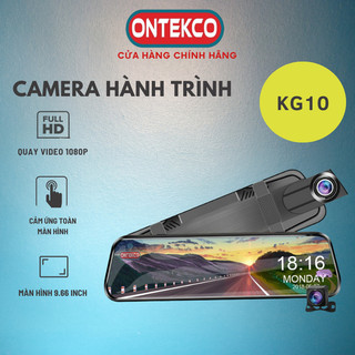Camera hành trình ô tô ONTEKCO KG10 Camera màn hình cảm ứng 10 inch Full HD tích hợp camera lùI