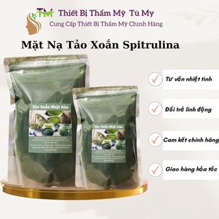 Mặt nạ tảo xoắn spitrulina nhật bản, bột đắp mặt nạ tảo xoắn dưỡng trắng đẹp da gói 500g và 1kg