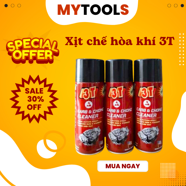 Xịt chế hòa khí 3T mytools89 Xúc Bình Xăng Con,Rửa Họng Ga, Rửa Xy Lanh, Vệ Sinh Kim Phun 3T