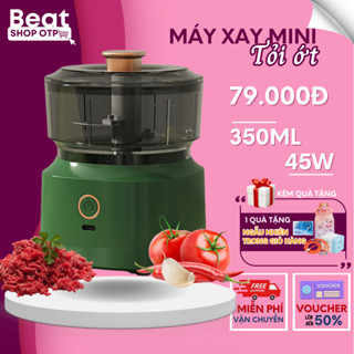 Máy xay thịt, Xay Tỏi Ớt Mini Đa Năng Cầm Tay 350ml, Cối Xay Thực Phẩm Nhà Bếp Sử Dụng Pin Sạc 1200mAh Cổng Sạc Type-C