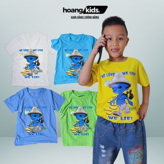 Áo thun in hình Mèo Smurf Cat, Áo thun mèo xì trum Smurf dễ thương cho bé (Smurf Cat01)