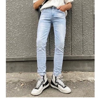 quần bò jean nam dài xanh đen xám trơn nhiều màu kiểu basic,chất jean co giãn tốt chuẩn form giá rẻ