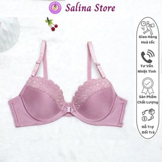 Áo ngực nữ CÀI TRƯỚC Belle, Áo lót có gọng mút mỏng đệm ép phối ren, gom ngực đầy đặn quyến rũ