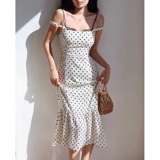 (HÀNG ĐẶT TRƯỚC) Đầm voan chấm bi mix ren #910