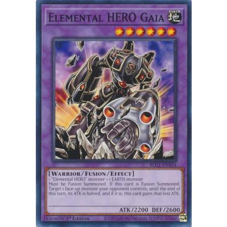 Thẻ bài Yugioh - TCG - Elemental HERO Gaia - BLC1-EN154 - Common 1st Edition