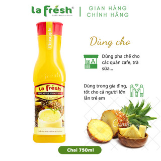 Sinh Tố Thơm LaFresh Đà Lạt 750ml – Nguyên Liệu Pha Chế Trà Trái Cây, Đá Xay Cho Quán