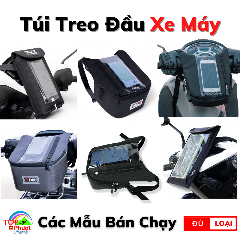 Túi treo đầu xe máy , túi treo ghi đông xe máy , để điện thoại , đồ tiện dụng