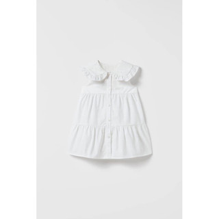 Váy thô trắng Zara sz 2-6y