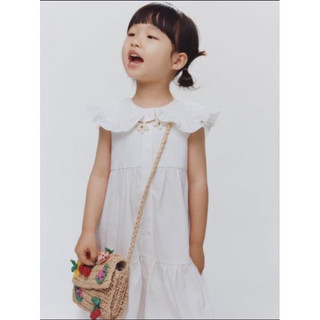 Váy thô trắng Zara sz 2-6y