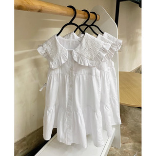 Váy thô trắng Zara sz 2-6y
