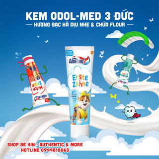 Kem đánh răng trẻ em Odol-Med3 (Odol Med 3) dành cho bé từ sơ sinh tới 13 tuổi, vị Bạc Hà dịu nhẹ