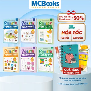 Combo Trọn Bộ Sách 6 Tập PoMath - Toán Tư Duy Cho Trẻ Em Kèm Vở Tập Viết Chữ Cái Tiếng Việt Thông Minh Cho Trẻ 4-6 Tuổi