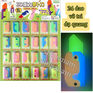 Vỉ 24 cây dao cà rốt , con dao vô tri , dao trọng lực , đồ chơi xả stress