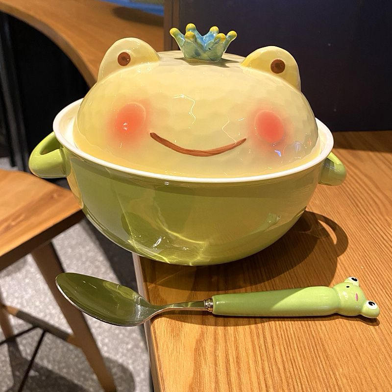 Bát Tô Bát Úp Mì Hình Con Ếch Dễ Thương