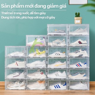 Hộp đựng giày nhiều màu NAGO, hộp để giày nhựa cứng trong suốt nhỏ gọn, tủ đựng giày dép nhựa cứng