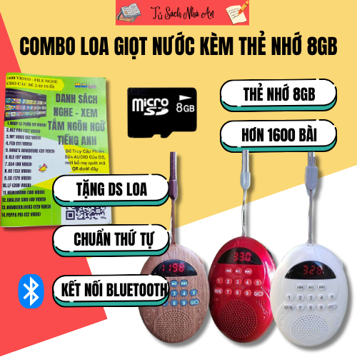  Combo Loa giọt nước kèm thẻ nhớ 8gb Danh sách bài hát tắm ngôn ngữ Tiếng Anh Tiếng Việt 
