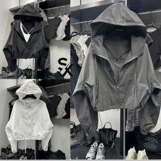 Áo khoác gió croptop mặc đươc 2 mặt cao cấp chính hãng chống nắng chống gió unisex cao cấp thoáng mát form rộng SX388