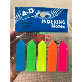 Phân trang nilon mũi tên 5 màu Pronoti - Giấy note 5 màu - note ký