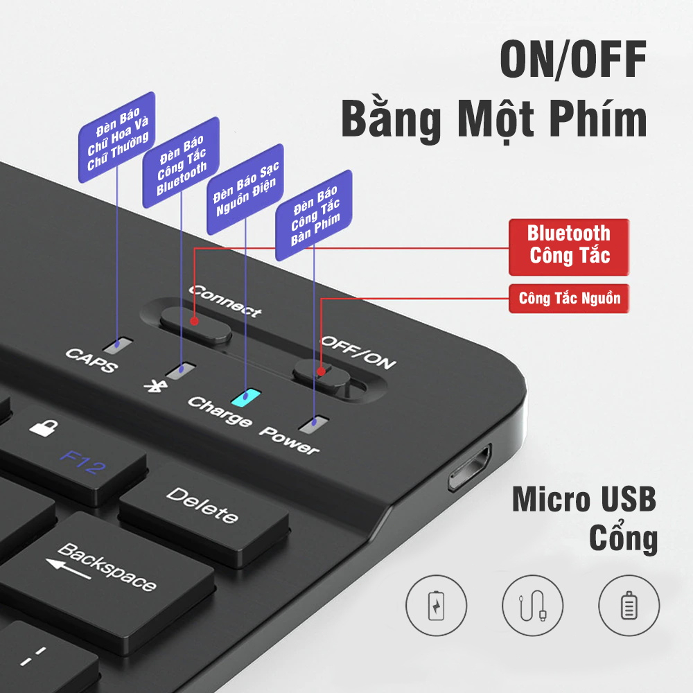 Bộ bàn phím và chuột không dây bluetooth，Có sẵn cho Android IOS/điện thoại máy tính bảng máy tính xách tay tivi ,10 inch | BigBuy360 - bigbuy360.vn
